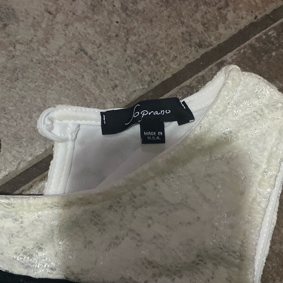 Black and White Striped Short Dress - Picture 2 of 3